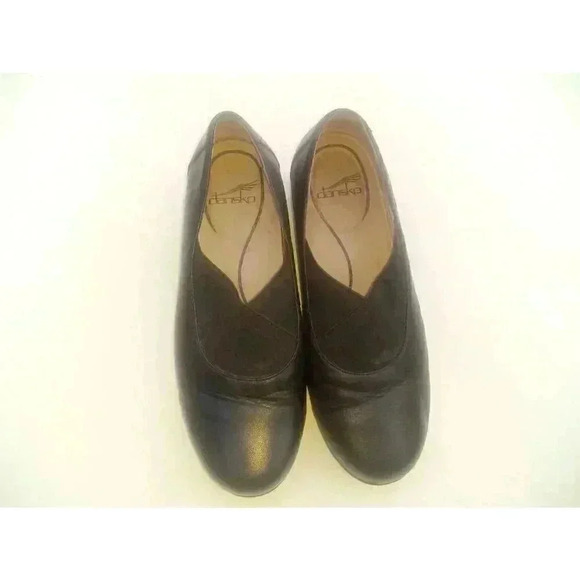 Dansko Womens Ann Slip On Shoes Black Leather Round Toe 7.5-8 EUR 38 - Picture 6 of 9